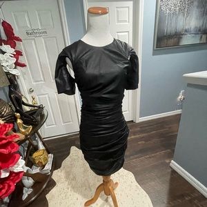 House Of CB faux black leather dress.